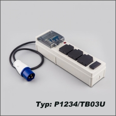 IP44 extension socket with USB