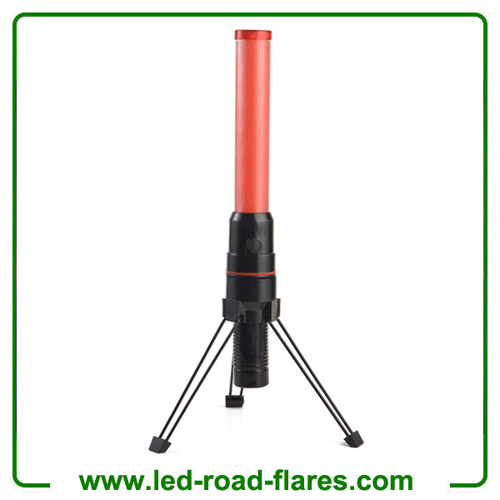 41cm 2XD Battery Red Led Traffic Wands Led Traffic Batons Led Batons With Tripod