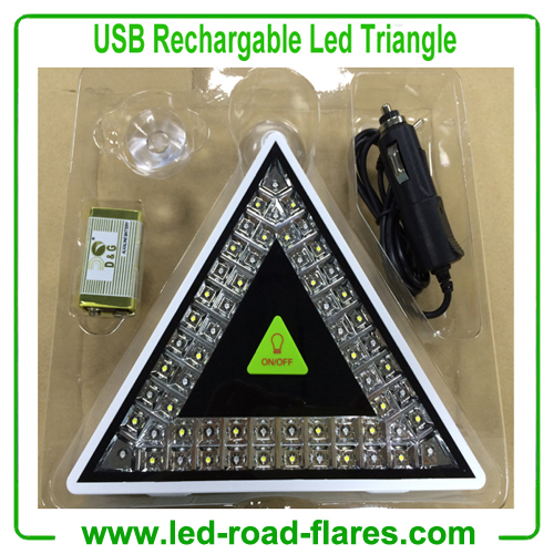 China Led Traffic Warning Triangles Manufacturers USB Rechargeable Flashing Led Warning Triangles