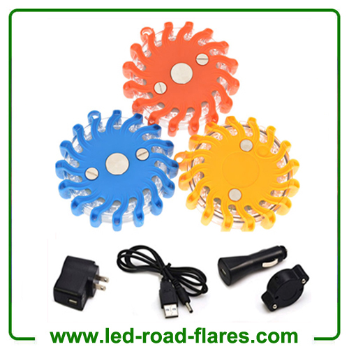LED Guardian Emergency Safety Road Flares Light Rechargeable Super Led Emergency Road Flares Red Yellow Blue