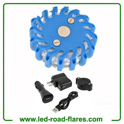 Rechargeable Led Road Flares Kits Blue