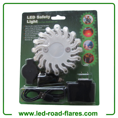 Rechargeable Led Safety Flares Kits Red Blister Pack