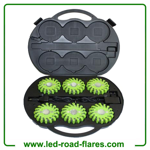 Single Pack Rechargeable Led Road Flares Kits Green