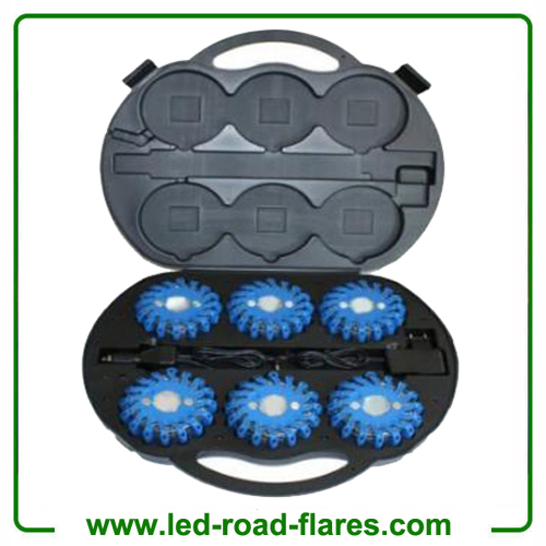 6 Packs Rechargeable Led Flares Blue