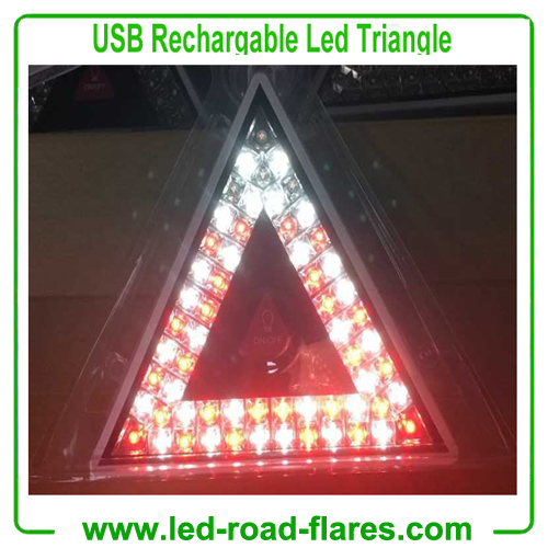 China Led Traffic Warning Triangles Manufacturers USB Rechargeable Flashing Led Warning Triangles