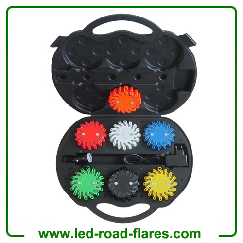 Rechargeable LED Road Flares - 6 Pack Kit