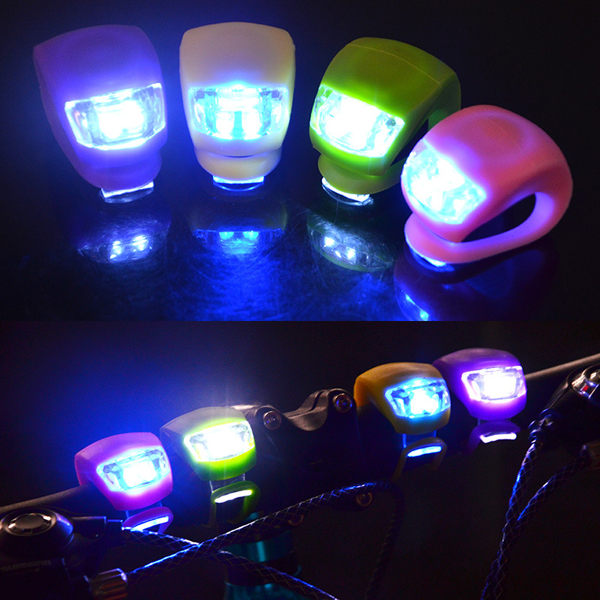 LED Silicone Bicycle Lights LED Bike Tail Lights LED Bicycle Light Flash Rear Lights