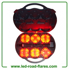 6-Pack Rechargeable Led Road Flares Amber Orange Led Light