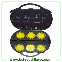 6 Packs Rechargeable Led Road Flares Yellow