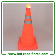 28" 70cm 18" Inch 45cm Foldable Retractable Pop up Collapsible Traffic Cones with Base and Top Light