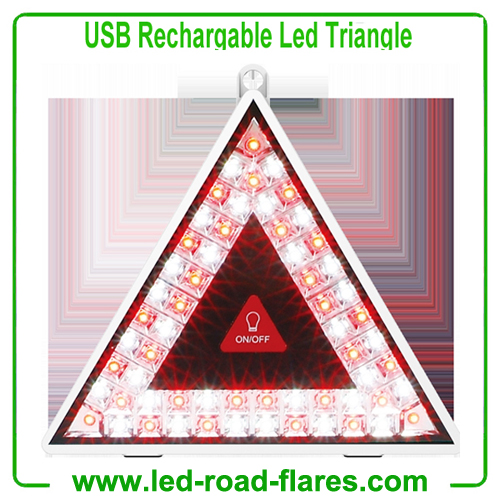 China Led Traffic Warning Triangles Manufacturers USB Rechargeable Flashing Led Warning Triangles