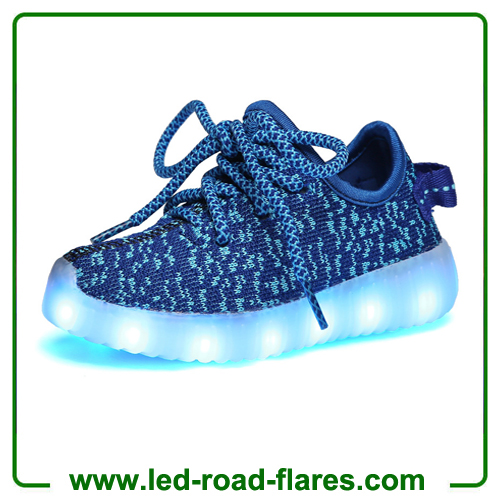 Blue Rechargeable Led Light UP Shoes for Kids Children