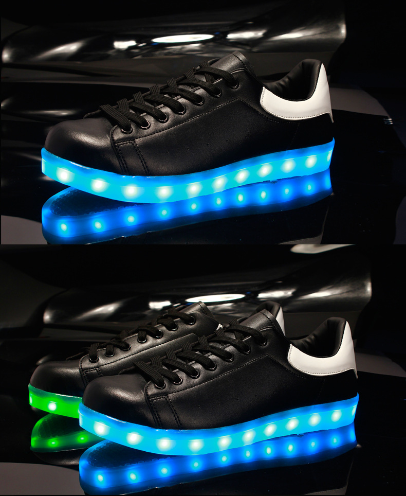 LED Light up Shoes for Adults 2017 New Colorful Luminous Shoes with USB Rechargeable Unisex Men air Shoes with LED Lights