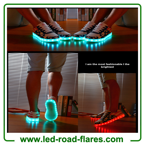 USA Flag Male Female Luminous Led Sneakers Girls Boys USB Charging Led Dance Shoes Stars Led Light Up Shoes