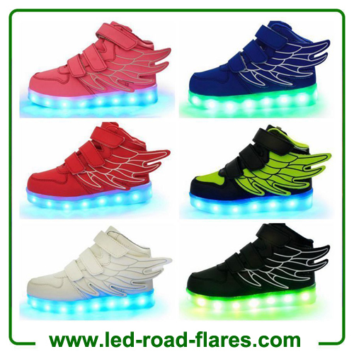 China Led Sneakers Kids Wings Led Shoes Kids Wings Red Pink Black White Blue