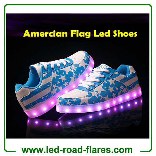 USA American Flag Led Shoes