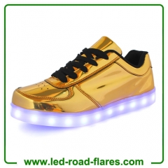 Unisex Led Shoes 2017 New Men LED Shoes Fashion Growing Luminous Light Shoes For Adult Pink Golden and Silver Casual Shoes