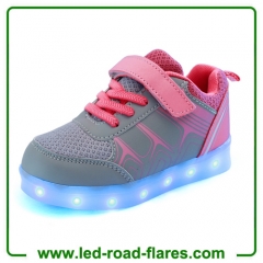 Factory Wholesales USB Charging Children Kids Led Shoes Sneakers Cool Casual Shoes For Boys Girls Led Light Kids Shoes Blue Gray Green