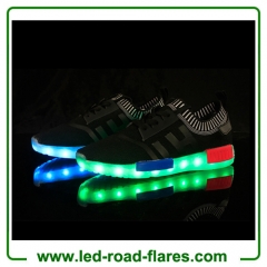 Yellow Black Blue Red Unisex Breathable Sport Led Light Up Shoes And Led Light Up Sneakers With Flyknit Fabric