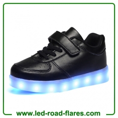 Black White Children Kids Led Light Up Shoes For Kids Led Light Up Sneakers