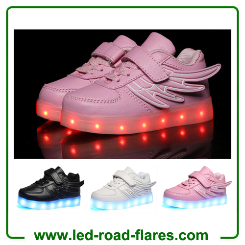 China Led Flashing Blinking Glowing Led Lights Up Shoes Kids With Angel Wings Suppliers,Factory and Manufacturers