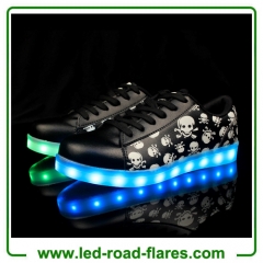 Wholesale Lace Up Skull led Light Shoes Skeleton Led Sneakers Casual for Men