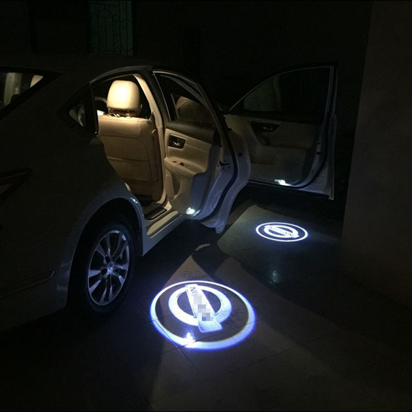 Automobile Car Wireless Led Ghost Shadow Lights Car Door Logo Laser Projector Lights Lamps Black Biege Brown