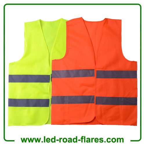 Yellow Red High Visibility Reflective Safety Vest