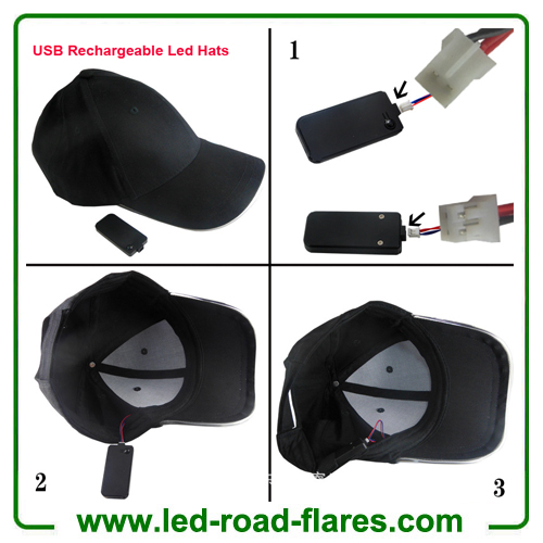 China USB Rechargeable Led Baseball Caps Led Hats Manufacturers Suppliers Factory