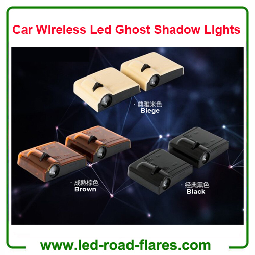 Automobile Car Wireless Led Ghost Shadow Lights Car Door Logo Laser Projector Lights Lamps Black Biege Brown