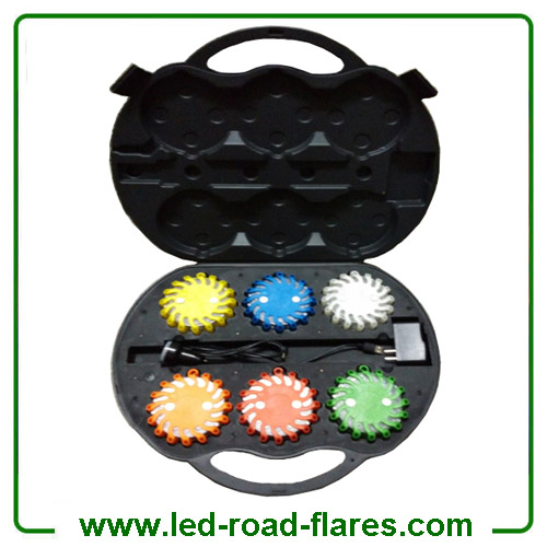 6 Pack Led Rechargeable Road Flares Strobe Lights