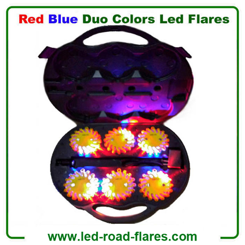 Red Blue Led Road Flares 6 Packs Rechargeable Red Yellow Led Road Flares