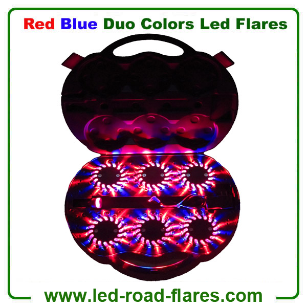 Red Blue Led Road Flares 6 Packs Rechargeable Red Yellow Led Road Flares