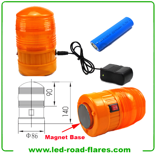 Car Rechargeable Led Beacons Vehicle Led Strobe Safety Beacons Light With Magnetic Base