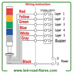 Led Stack Lights 110V/220V Led Andon Lights With Buzzer 12V/24V Tri Color Led Tower Lights Lamps