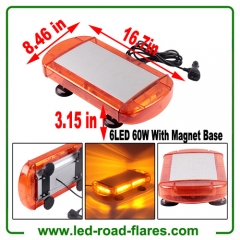 240 LED Amber/Yellow Roof Top LED Emergency Strobe Lights Mini Bar for Cars Trucks Snow Plow Vehicles Warning Caution Lights with Magnetic Base