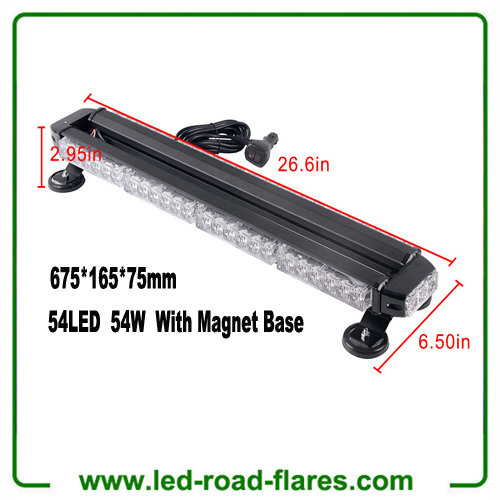 26 Inch 54W LED Work Light Bar Single Row Driving Lamp with Magnetic Base for Truck ATV SUV