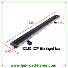 26 Inch 54W LED Work Light Bar Single Row Driving Lamp with Magnetic Base for Truck ATV SUV