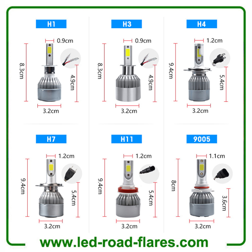 Led Car Headlights Auto Headlamps Bulbs H7 H4 H8 H1 H3 H11 HB3 9005 HB4 9006 9007 Auto Head Lamps Fog Lights 3000K 6000K 8000K