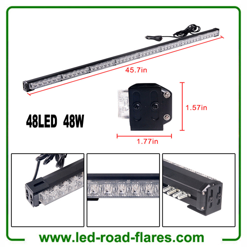 48W 48 LED Light Bar Emergency Warning Flash Strobe Lights