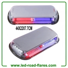 Car Led Emergency Lights for Vehicles Red Blue Strobe Lights for Trucks and Cars 12V-24V Strobe Mini Led Light Bar With Magnet Suction Cup