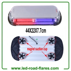 Car Led Emergency Lights for Vehicles Red Blue Strobe Lights for Trucks and Cars 12V-24V Strobe Mini Led Light Bar With Magnet Suction Cup