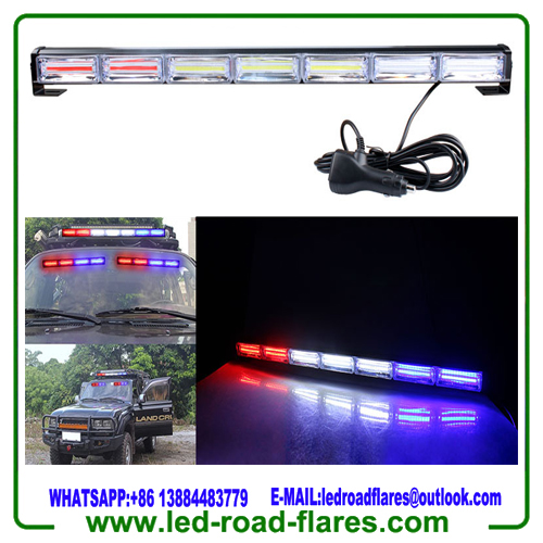 Red White Blue Led Strobe Emergency Flashing Warning Light Bar 64cm 25 Inch Police Emergency Strobe Lights Bar