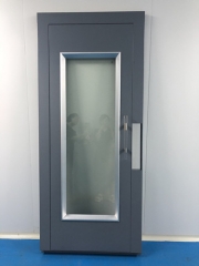 Zowee semi-automatic Painted elevator swing door Big Glass elevator landing door