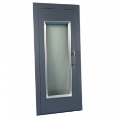 Zowee semi-automatic Painted elevator swing door Big Glass elevator landing door