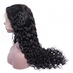 FashionPlus Free Part Unprocessed Virgin Malaysian Hair Jerry Curly Wave Full Lace Wig Pre Plucked with Baby Hair 