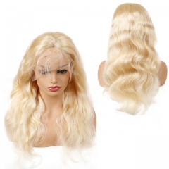 FashionPlus Hair 613 Blonde Wigs Body Wave Full Lace Human Hair Wigs Pre Plucked With Baby Hair 