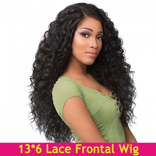 FashionPlus Kinky Curly 13*6 Lace Front Wigs With Baby Hair Wigs Can Bleached Knots