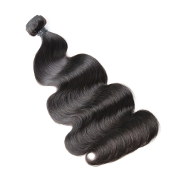 FashionPlus Hair Brazilian Virgin Hair Body Wave 1 bundle Unprocessed Remy Human Hair Weft  Natural Black Color 1 Bundle 100g Per Lot 10A Grade 