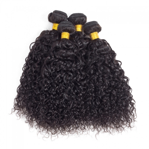 FashionPlus Indian Curly Wave Virgin Hair 4 Bundles Natural Color Free Shipping